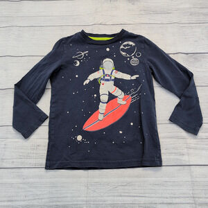 4/5 Mini Boden Surfing Astronaut Graphic Tee